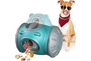 Duuclume - Juguete de rompecabezas interactivo para perros, dispensador de comida lenta, adecuado para perros pequeños, medianos y grandes (verde)