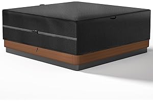 KRRRSJDJ Bain à Remous Housse de Protection Coupe Vent,230 x 230 x 85 cm-Couverture Spa Exterieur Imperméables,Bache Bain à Remous avec Cordon et Poignée,Tissu Oxford 420D (230 * 230 * 85cm,Noir)