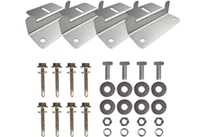 Renogy Solarmodul 4 Stück von Z- Halter für Montage Solarpanel Dachmontage Z-Halterung mit Muttern und Schrauben für Wohnmobil, Boot, Dach, Wand und andere Off-Gird-Dach Installation