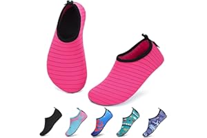SAGUARO Enfant Chaussures Aquatiques Fille Garçon Chaussons de Plongée Chaussettes d'eau pour Sports Nautiques Piscine et Plage Natation Surf Voile Mer Rivière