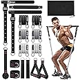 Bbtops Pilates Bar Kit with Resistance Bands,Pilates Bar with Stackable Bands Workout Equipment for Legs,Hip,Waist and Arm,Exercise Fitness Equipment for Women & Men Home Gym Yoga Pilates