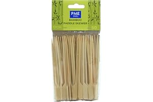 PME LSK182 Bamboo Paddle Skewers 12cm, Pack of 50, Brown