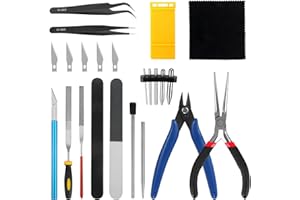 Coptiner 23PCS Gundam Model Tools Kit, Craft Set Model, Hobby Strumenti di base per Gundam Model Building, Riparazione e Fissaggio, Arti e mestieri con una scatola di plastica