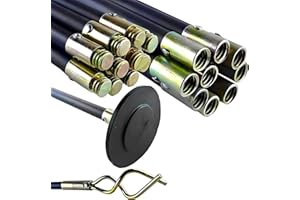 Unibos | Universal Drain Rod Set | Professional Drain Unblocker | Brass Rod Connectors | Polypropylene Rod | Drain Unblocker Tool | Drain Auger, Plunger & Worm Screw | 12pcs