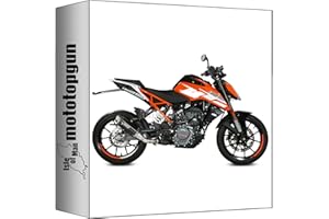 mivv tubo de escape homologado cat-oem gp-pro acero negro compatible con ktm 125 duke 2017 2018 2019 2020 mototopgun