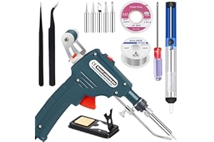 LMYDIDO 60W Lötkolben Set Automatische Elektronik Lötpistole Kit mit Entlötpumpe, Pinzette, Handheld Entlöten Zinnpistole für Schmuck, Heimwerker, Leiterplattenreparatur