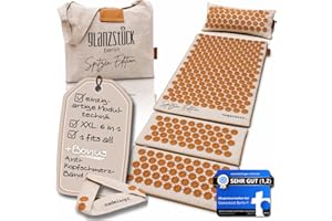 ‎GLANZSTÜCK BERLIN Glanzstück Berlin®: Akupressurmatte XXL Set für den ganzen Körper, Ideal für Einsteiger, bei Verspannungen Kopfschmerzen Rückenschmerzen Streß