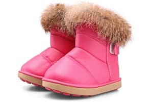 WYSBAOSHU Unisex Stivali Neve Bambini Stivaletti Ragazze Ragazzi Doposci Scarponcini Imbottiti di Pelo Scarpe Invernali Comodi Caldi e Antiscivolo