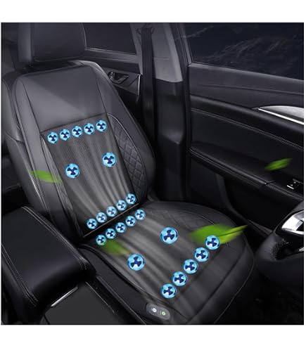 Coprisedile Auto Anteriore In Lino Traspirante – Antiscivolo Con Tasca Portaoggetti – Accessorio Per Auto, Camion, SUV (Nero, 1 Pezzo) - 2