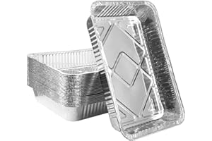 LATERN 30 szt. tacek do pieczenia z folii aluminiowej, 31 x 21 x 5 cm, jednorazowe tace do pieczenia, do piekarnika, zamrażarki, patelnie do gotowania, pieczenia, do serwowania jedzenia na wynos,