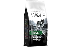 The Hunger of the Wolf Croquettes pour chiens adultes de races de petite taille (York, Shiatzu, Chihuahua), formule délicate avec agneau, poulet et vitamine C, 3 kg