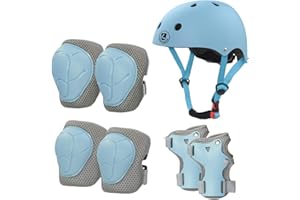 ‎LANOVAGEAR Kinderhelm & Protektoren Set 2–8 Jahre – Kinder Schutzausrüstung mit Knieschoner, Ellbogenschoner, Handgelenkschoner – Für Inliner, Skateboard, Roller, Fahrrad, Scooter
