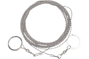 Dciustfhe Outdoor Hand-Drawn Rope Saw 304 Steel Wire Saw Camping Life-Saving Woodworking Hand Saw Wire 5M