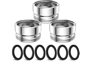 3 Stück Wasserhahnadapter, CNYMANY männlich M22 mm auf Buchse M22 mm Adapter-Set für Küchenbelüfter Adapter für Waschbecken Wasserhahn Standardschlauch für Wasserfilter