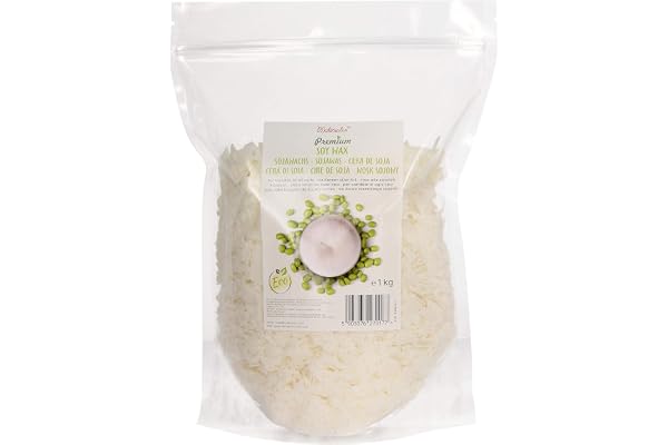 Cire de soja Premium chez Materialix - diverses tailles - cire de soja naturelle écologique pour la confection de bougies (1kg)
