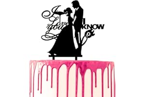 CARISPIBET "I love you!" "I know" Decoración para tarta de boda, fiesta temática, silueta acrílica, decoración de ciencia ficción, películas de fantasía inspiradas