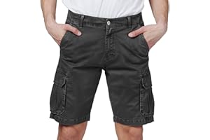 RE&X JEANS COUTURE Pantaloncini Uomo Confortevole Traspirante. STOFFE Cotone Cargo Bermuda Uomo