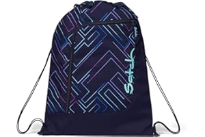 Satch Sportbeutel Turnbeutel für Mädchen und Jungen mit Reißverschlussfach, 12 Liter, Rucksack fixierbar