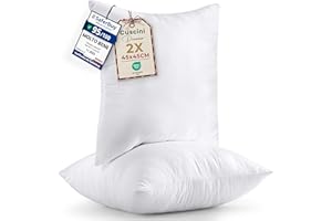 Utopia Bedding Set di 2 Cuscini, 45 x 45 cm Imbottitura per Cuscini, Cuscini Divano, Cuscino Interno (Bianco)