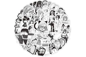EMMEXX Huayao Waifu Lot de 50 autocollants sexy pour adultes, bombe chaude et sexy - Pour ordinateur portable, voiture, gourde, skateboard