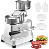 VEVOR 100mm/4 Inch Commercial Burger Press Machine, Food Grade Stainless Steel Burger Press Machine, Kitchen Meat Forming Pro