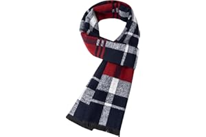 Kotashion Mens Winter Scarf Fashionable Business Plaid Scarf Warm and Soft Skin Friendly Mens Scarf Gift for Men