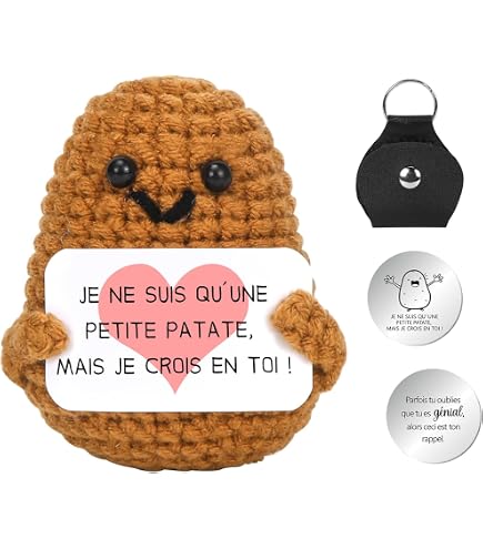 Muñeco Nube Positiva De Ganchillo - Mensaje Inspirador, Apoyo Emocional | Decoración Para Escritorio O Regalo Motivacional