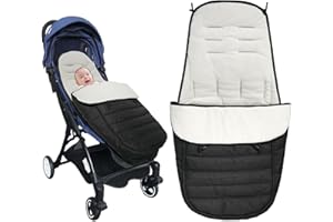 MOMTEND Footmuff for Pushchair Universal Footmuff for Stroller, Cosy Toes for Baby Buggy Pram Stroller Waterproof and Windproof Thick Thermo Fleece Pushchair Footmuff with Drawstring Hood Pram Footmuffs