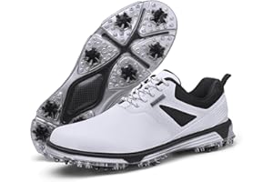 KESCOO Waterproof Golf Shoes Men Professional Spiked Golf Footwear Lightweight Outdoor Comfortable Golf Training Sneakers