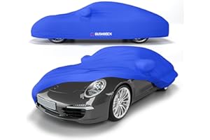 BUSHBOCK PREMIUM COVER BUSHBOCK® Bâche de protection d'intérieur de qualité supérieure, en satin, pour Porsche, 2 couleurs, 4 tailles (bleu, taille M)