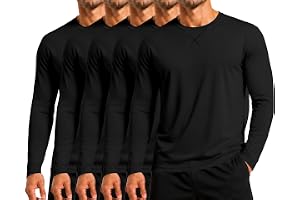 Holure herr 1-pack/3-pack bomullströjor för män, långärmade rundhals-lediga t-shirts, klassiska vanliga enfärgade skjortor, b