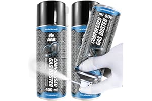 AABCOOLING AAB Compressed Gas Duster 400ml - Congelante per Elettronica, Freddo Raffreddante, Ghiaccio Istantaneo, Gelo, Congelare a -50°C - Set di 2 Pezzi