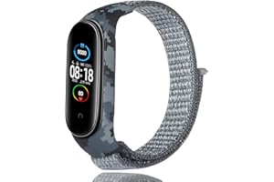 Keecuty Bransoletka kompatybilna z Xiaomi Mi Band 6, Xiaomi Mi Band 5, regulowana, nylonowa, zapasowa, kompatybilna z Xiaomi Mi Band 4/Xiaomi Mi Band 3, dla kobiet i mężczyzn