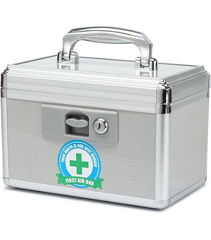 Boîte à édicaents verrouillable avec serrure, boîte de rangeent Boîte à édicaents verrouillable avec serrure, boîte de rangeent