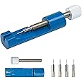 Watch Link Removal Tool|3 Extra Pins Included|Aluminum Alloy Spring Bar Remover|Portable Watch Strap Adjustment Kit|Easy-to-Use Watch Repair Tool, Blue