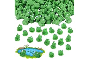 YaLiyA 60 Pcs Mini Resin Frog Figurines Mini Frog Garden Decor Garden Frogs Ornaments Miniature Frogs Toys for Micro Landscape Decor DIY Bonsai Crafts Ornaments