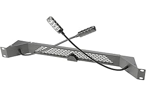 Adam Hall 19" Parts 87463 ULTRA - Éclairage de rack à LED COB blanc froid, deux cols de cygne