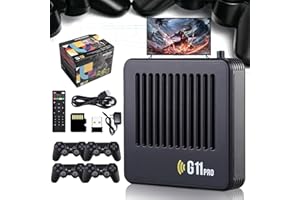 KNUBBUF 2026 Neu Retrowave G11 Pro, G 11 Pro Retro Konsole, 4k HD Retro Wave G11 Pro, G11 Pro Konsole 100000 Spiele 4k, Portable Plug & Play Video Games with 4 Wireless Dual Controllers (64GB+2 Griffen)