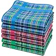 Merrysquare - Fazzoletti Tartan - Modello Glencoe - Piccola Dimensione 28cm - 6 Pezzi - 100% Cotone