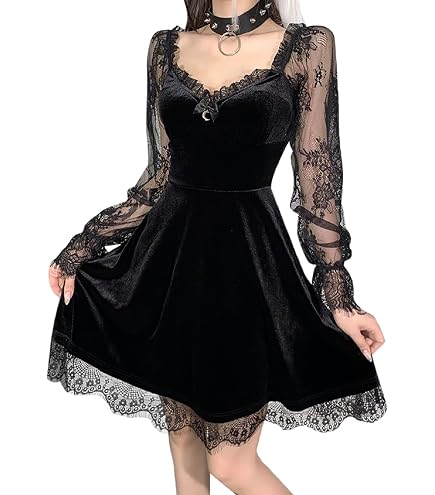 Gothic Kleid Mit Fledermausärmeln – Schwarzes Halloween & Steampunk Kostüm Für Damen In Übergrößen