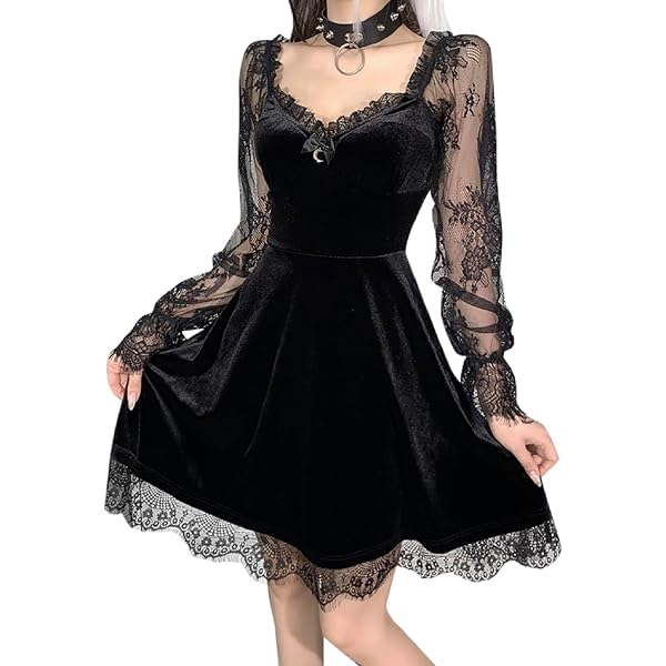 Abito Gotico Corto Da Strega – Vita Alta, Senza Maniche, Vintage, Per Halloween E Cosplay