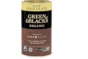 GREEN & BLACK'S Green & Blacks Organic Hot Chocolate, Rich & Indulgent Drinking Chocolate, Approximately 14 Servings, 250g (Pack of 1)