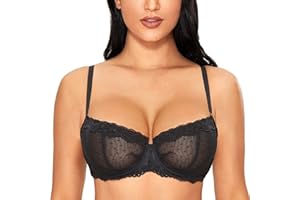 DOBREVA Biustonosz balkonetka damski z fiszbinami Dirndl Push Up Sexy Biustonosze Koronka Duże Rozmiary Bez podszewki