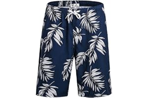APTRO Short de Bain Homme Séchage Rapide Maillot de Bain Homme Vacances sur la Plage Sport Surf Short Hawaïen Printed Shorts de Plage S-5XL