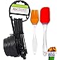 Bulfyss Popular Combo - 8Pcs Black Measuring Cups and Spoons Set, Silicone Series Spatula and Brush Set