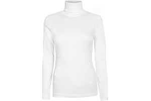 Brody & Co. Womens Roll Necks Ladies Polo Neck Tops Exclusively Plain Winter Ski Quality Stretch Jersey Cotton