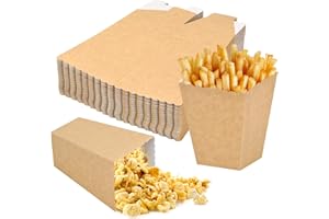 HEAVENLIFE 50 Stück Kraftpapier Popcorn Boxen, Wiederverwendbar Popcorn Karton Tüten, 3 Größen Pappe Snacks Süßigkeiten Behälter für Geburtstagsfeier Kino Schulveranstaltungen Party Picknick Hochzeit (S)