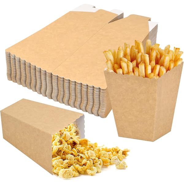 10 Plateaux Pop-Corn Papier AFCJLTO - Blancs, 11cm Hauteur, Pour Cinéma/Fêtes/Pique-niques