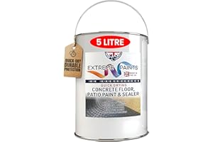 TRADE SUPPLIES UK - Extreme Quick Drying Concrete Floor, Patio Paint & Sealer - Water Based, Durable & long Lasting - Industrial & Domestic Spaces - Dark Grey, 5L