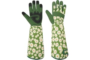 Ainiv Rękawice ogrodnicze, odporne na ciernie, rękawice ogrodowe dla kobiet/mężczyzn, do ogrodu, na prezent – odporne na ciernie, z bardzo długim mankietem, wzmocnionymi dłońmi i czubkami palców